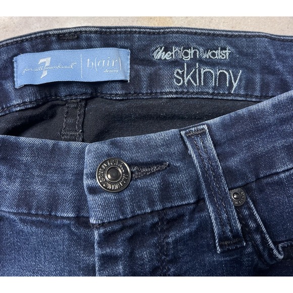 7 For All Mankind Jeans Women's Size 26~Blair~High Waist Skinny Denim - Picture 5 of 6